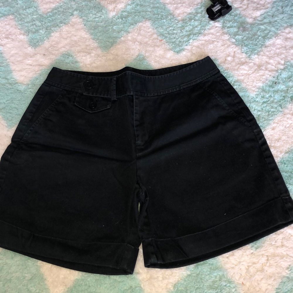 black shorts